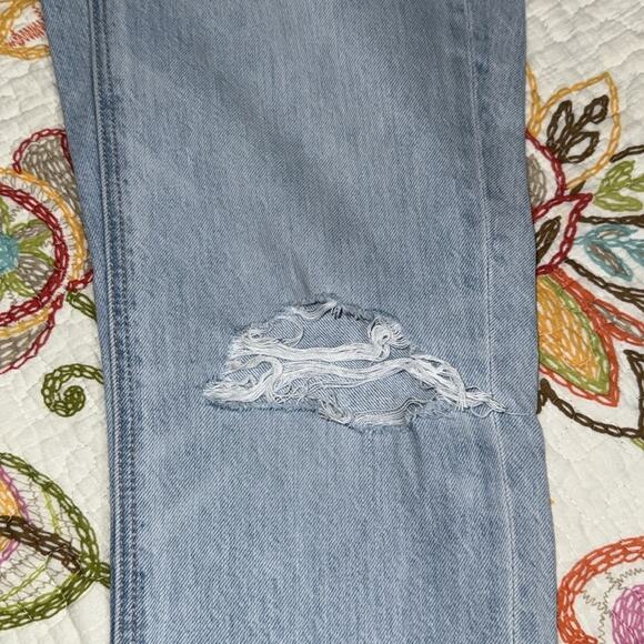 American Eagle regular 24W size 00 comfort stretch waistband sea salt mom jeans - Picture 6 of 13